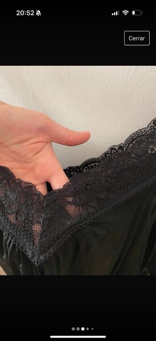 Blusa satén y encaje