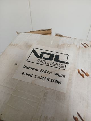 Rolo Película 1.22mx100m Diamond Foil Silver