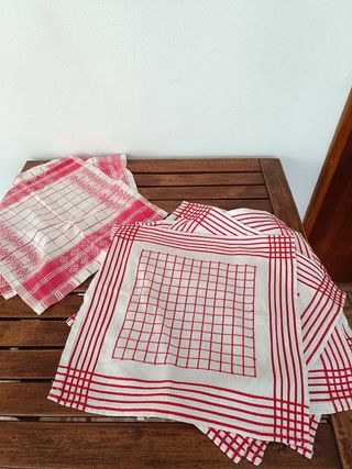 7+3 guardanapos de pano vintage