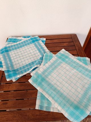 4+4 guardanapos de pano vintage