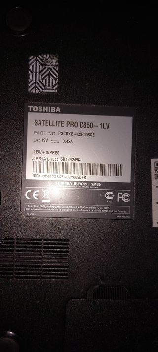 Portatil toshiba satellite pro c850-1lv