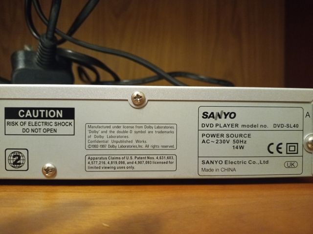 Reproductor Dvd, CD y Mp3 digital SANYO.