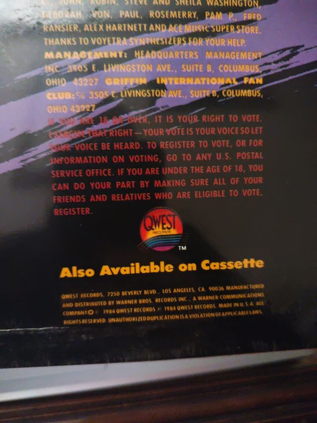 Disco vinilo Griffin- hot fingers