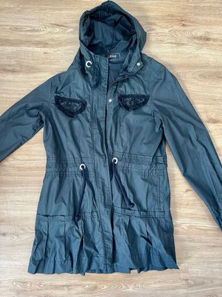 Gabardina negra mujer Morgan