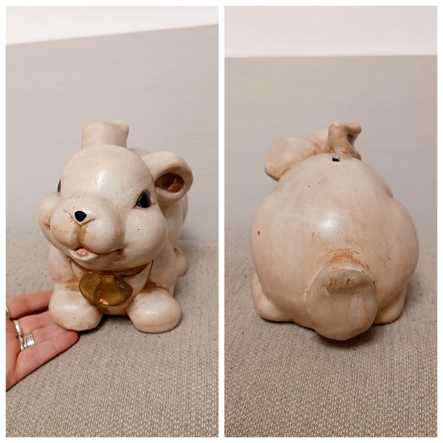 Grande coniglietto salvadanaio vintage anni 90