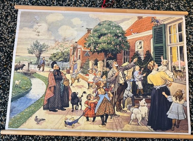 Mural escolar holandés costumista