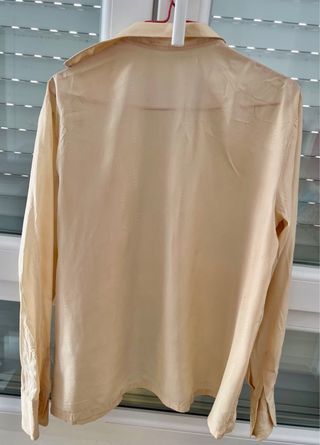 Camisa mujer beige dibujo cadenas