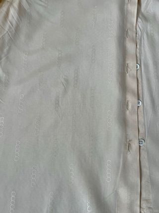 Camisa mujer beige dibujo cadenas