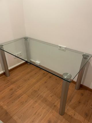Mesa cristal grueso