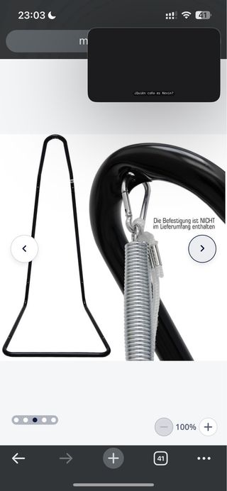 Soporte para colgar una silla colgante / cuna