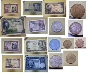 Coleccion billetes y monedas antiguas