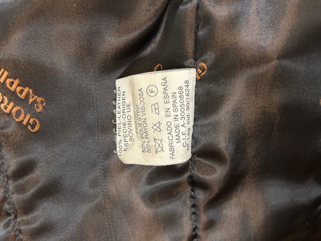 Parka hombre piel  vintage envejecida talla M