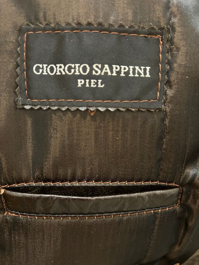 Parka hombre piel  vintage envejecida talla M