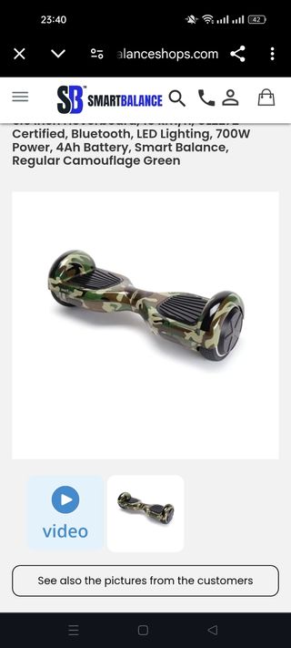 Hoverboard usado sin cargador escucho ofertas.enci