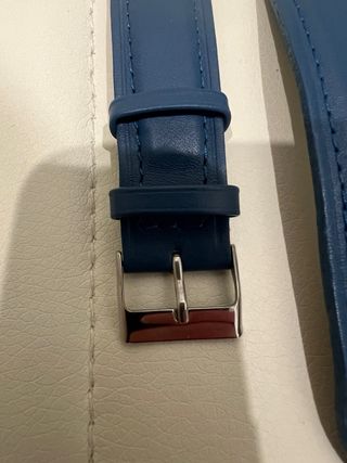Correa reloj azul piel
