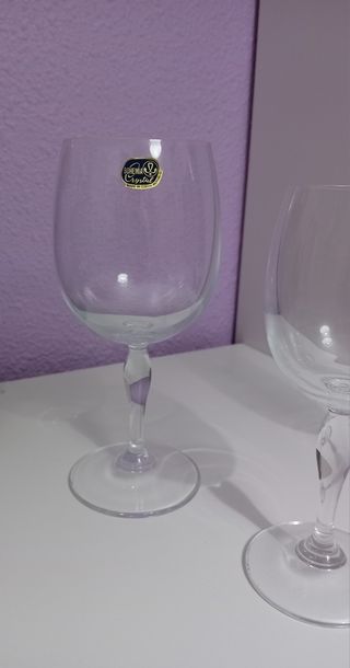 Juego copas cristal de bohemia República Checa