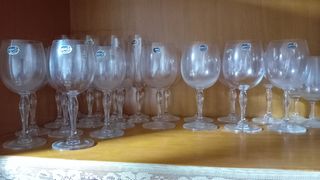 Juego copas cristal de bohemia República Checa