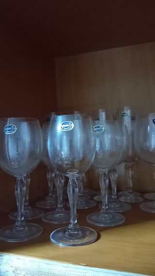 Juego copas cristal de bohemia República Checa