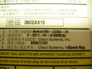 Cisco Catalyst 2950 series Switch WS-C2950-24