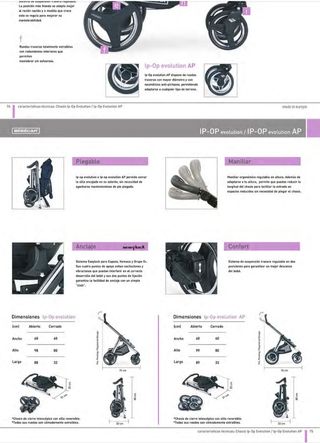 Coche / carrito paseo bebé Bèbecar Ip op trio