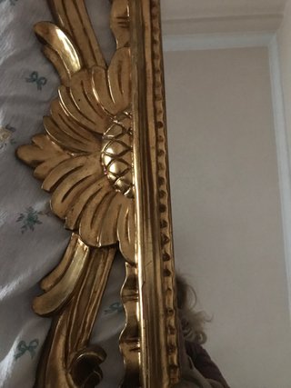 Espejo tallado dorado