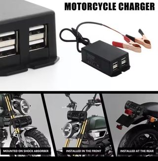 📍Estación de carga USB para coche y motocicleta