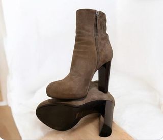 Botines Guess Gris T37 Tacón 11cm  ¡Como nuevos!