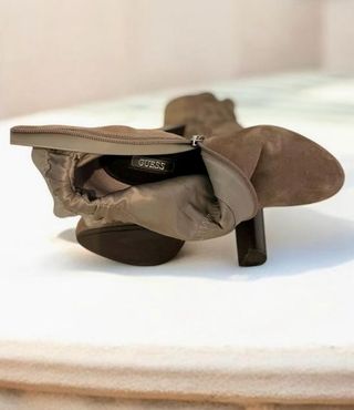 Botines Guess Gris T37 Tacón 11cm  ¡Como nuevos!