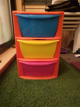 Cajonera organizadora de plástico colores vivos