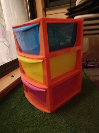 Cajonera organizadora de plástico colores vivos