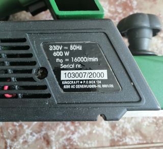 CEPILLO ELÉCTRICO MADERA KING CRAFT 600W