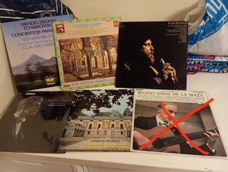 Discos de vinilo antiguos para tocadiscos