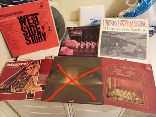 Discos de vinilo antiguos para tocadiscos