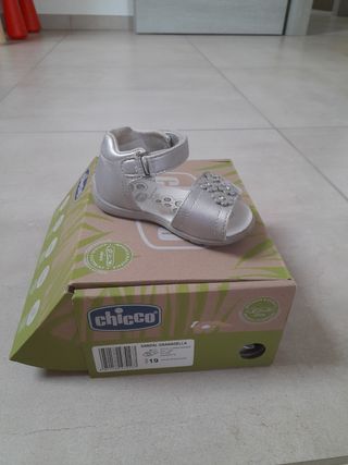 Sandaletto argento bimba Chicco taglia 19