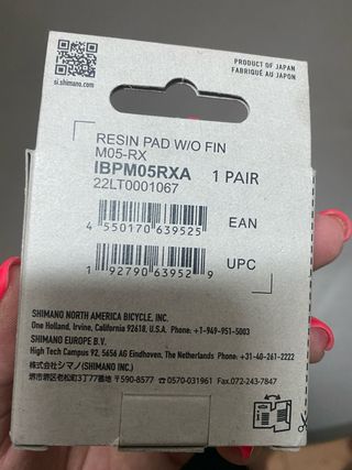 Pastillas de freno resina Shimano BP M05 RX mtb