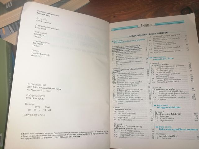 Libro Il Sistema Giuridico e i rapporti