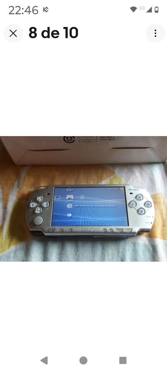 CONSOLA PSP GRIS PLATA 2004 COMPLETA