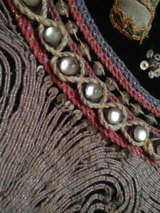 Cuadro de buda elefante pedrería e hilo