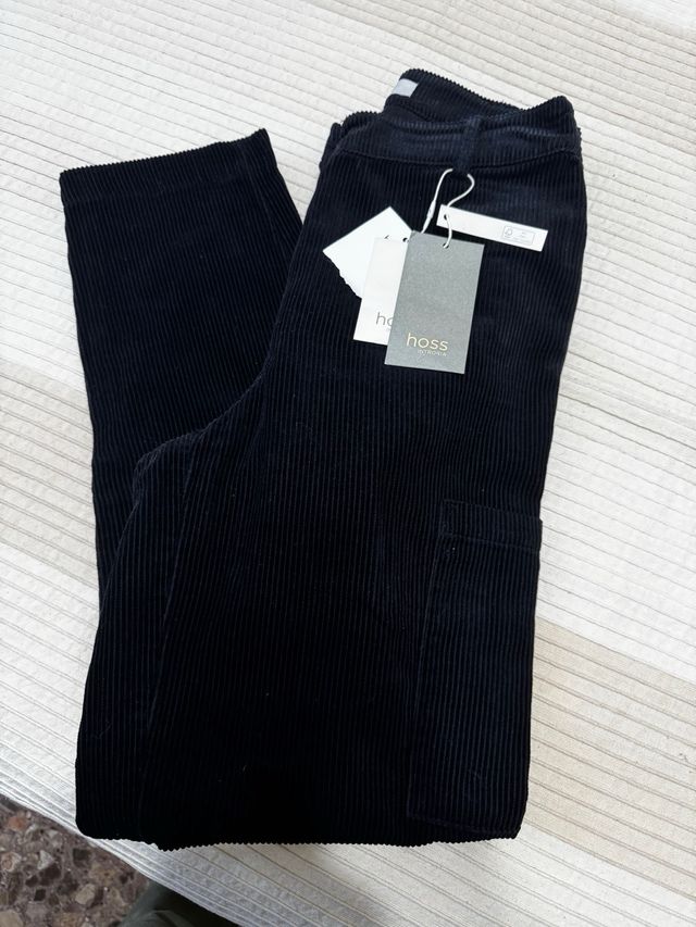 HOSS INTROPIA PANTALON PANA NEGRO REGALO PERFECTO 