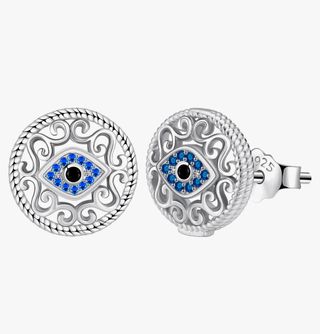 Pendientes plata de ley 925 mal de ojo