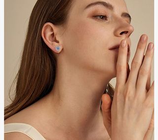 Pendientes plata de ley 925 mal de ojo