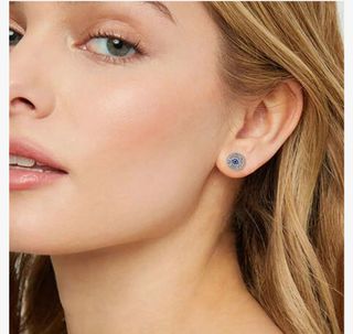 Pendientes plata de ley 925 mal de ojo