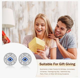 Pendientes plata de ley 925 mal de ojo