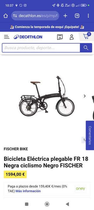 Bicicleta eléctrica plegable FischerFR18