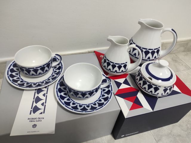 Juego desayuno cerámica Sargadelos