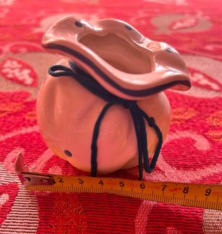 Vaso sacchetto a pois blu