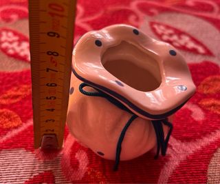 Vaso sacchetto a pois blu