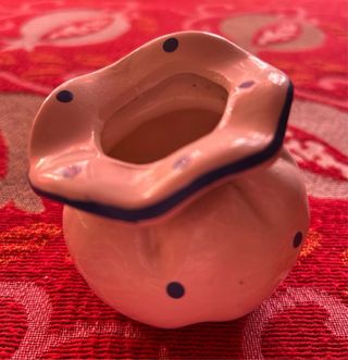 Vaso sacchetto a pois blu