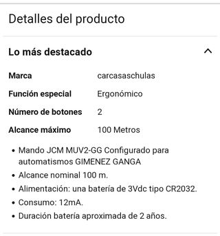 Mandos emisores de puertas automáticas