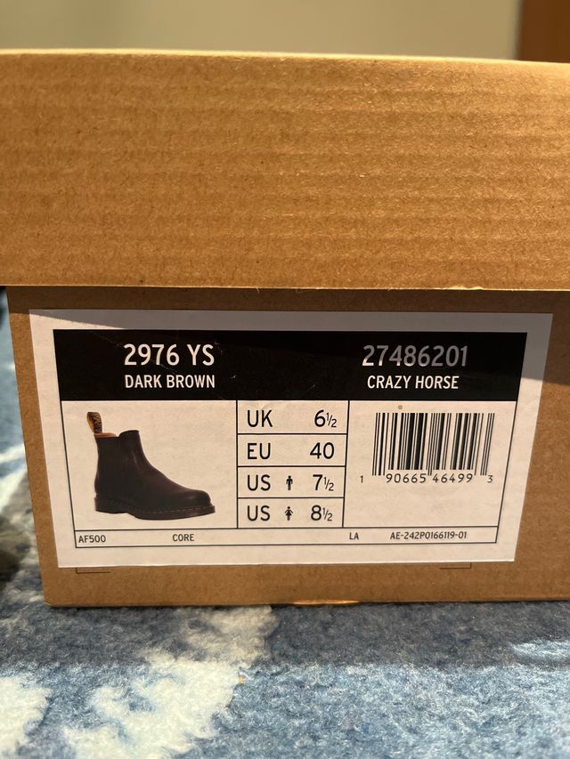 Botas Dr Martens dark brown crazy horse talla 40